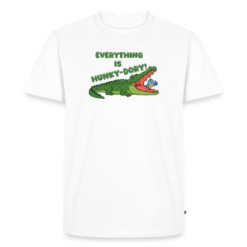 Tout est un crocodile de type « Hunky-Dory » - T-shirt Premium bio Homme - blanc - Devant - Nico (187cm)