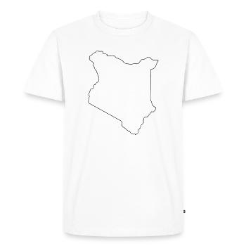 Plan de la carte du Kenya - T-shirt Premium bio Homme - blanc - Devant - Nico (187cm)