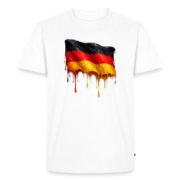 German Flag Colorful Color - Men's Premium Organic T-Shirt - white - Front - Nico (187cm)