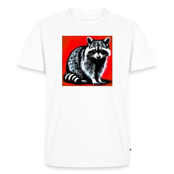 Raton laveur - T-shirt Premium bio Homme - blanc - Devant - Nico (187cm)