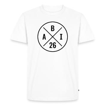 ABI 2026 - Men's Premium Organic T-Shirt - white - Front - Nico (187cm)