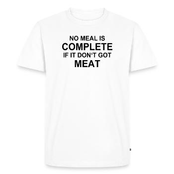 Meat Grilling BBQ Burger Steak Western Chef - Men's Premium Organic T-Shirt - white - Front - Nico (187cm)