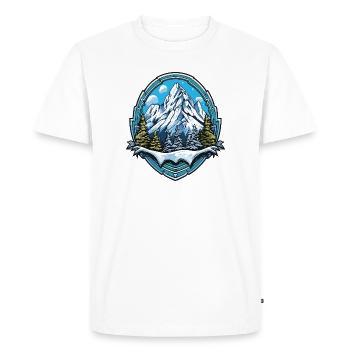 Mountains Mountains - Men's Premium Organic T-Shirt - white - Front - Nico (187cm)