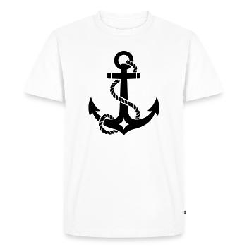 Ancre - T-shirt Premium bio Homme - blanc - Devant - Nico (187cm)