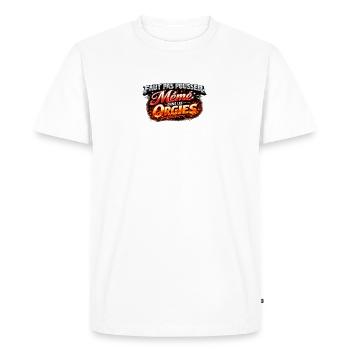 Faut Pas Pousser Meme Orgies - T-shirt Premium bio Homme - blanc - Devant - Nico (187cm)