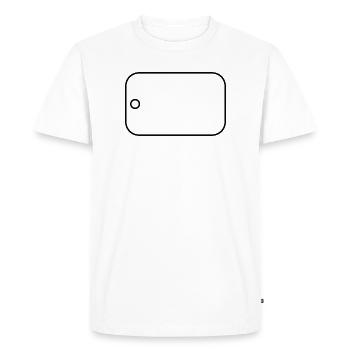 Plaques militaires - T-shirt Premium bio Homme - blanc - Devant - Nico (187cm)