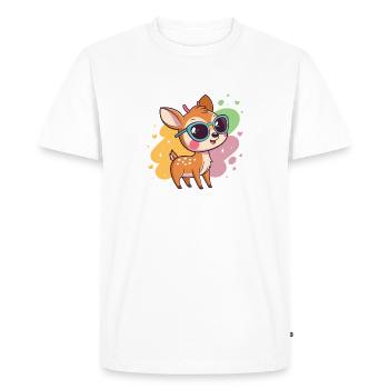 Fawn Pastel Glasses - Men's Premium Organic T-Shirt - white - Front - Nico (187cm)