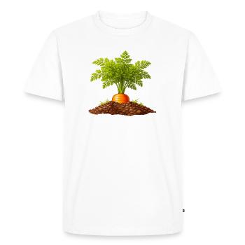 Carrot in the Ground Garden Nature Design - Men's Premium Organic T-Shirt - white - Front - Nico (187cm)