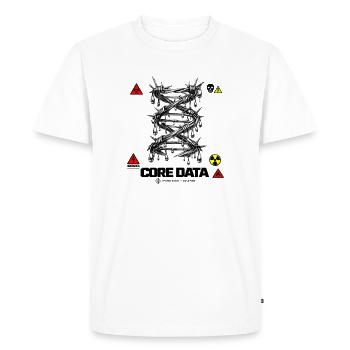 Données principales : Helix ADN fil barbelé et cycynophilie industrielle - T-shirt Premium bio Homme - blanc - Devant - Nico (187cm)