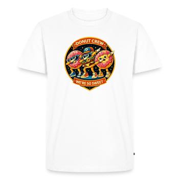 Donut Crew : Sweet Heroes - Danse du Dabbing Dab - T-shirt Premium bio Homme - blanc - Devant - Nico (187cm)
