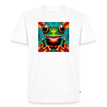 frog - Men's Premium Organic T-Shirt - white - Front - Nico (187cm)