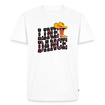 Patron de bottes de cowboy néon - T-shirt Premium bio Homme - blanc - Devant - Nico (187cm)