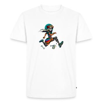 Dia Muertos Runner - T-shirt Premium bio Homme - blanc - Devant - Nico (187cm)