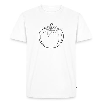 Contour de la tomate - T-shirt Premium bio Homme - blanc - Devant - Nico (187cm)