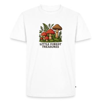 Small Forest Treasure Mushrooms - Men's Premium Organic T-Shirt - white - Front - Nico (187cm)