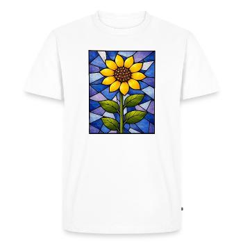 Yellow Sunflowers Flowers Sunflower Graphics - Men's Premium Organic T-Shirt - white - Front - Nico (187cm)