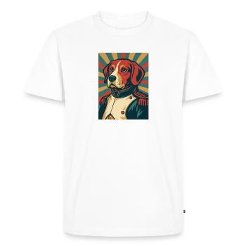 Dog General Style Poster Rétro Design Vintage - T-shirt Premium bio Homme - blanc - Devant - Nico (187cm)