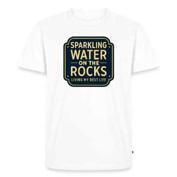 Sparkling water on rocks neon - Men's Premium Organic T-Shirt - white - Front - Nico (187cm)