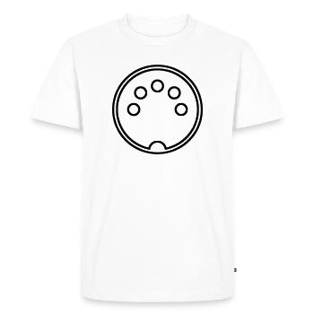 Connecteur MIDI - T-shirt Premium bio Homme - blanc - Devant - Nico (187cm)
