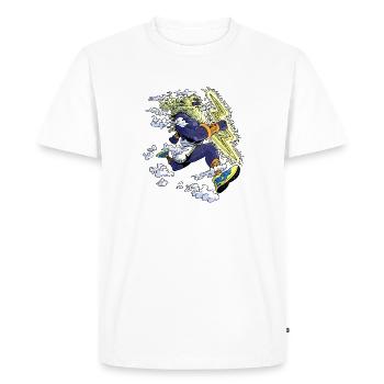 Zeus runner - T-shirt Premium bio Homme - blanc - Devant - Nico (187cm)
