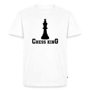 Chess King - Men's Premium Organic T-Shirt - white - Front - Nico (187cm)