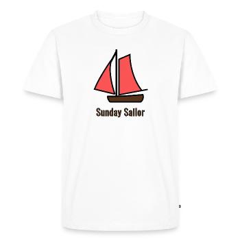 Sunday Sailor - Red Gaff Sailor - Men's Premium Organic T-Shirt - white - Front - Nico (187cm)
