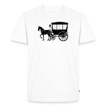 Calèche à chevaux Amish - T-shirt Premium bio Homme - blanc - Devant - Nico (187cm)