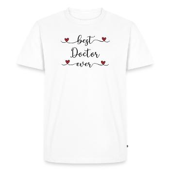 Meilleur médecin du monde - T-shirt Premium bio Homme - blanc - Devant - Nico (187cm)