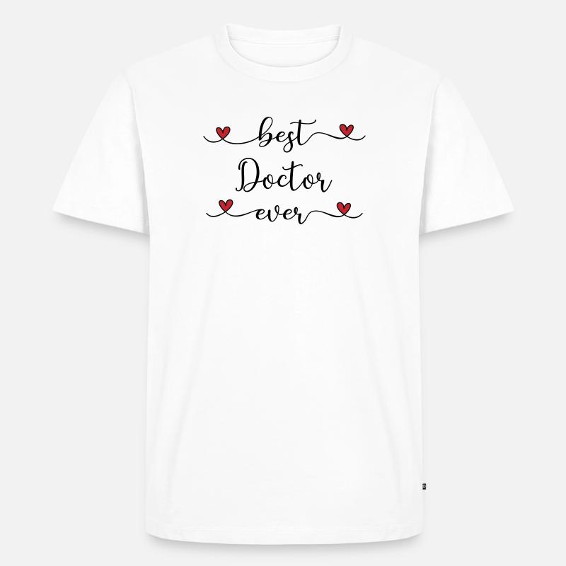 bester Arzt der Welt  - Männer Premium Bio T-Shirt - Weiß