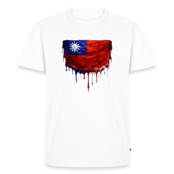 Taiwan Flag Drop Art - Men's Premium Organic T-Shirt - white - Front - Nico (187cm)