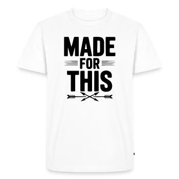 Faits pour ça - T-shirt Premium bio Homme - blanc - Devant - Nico (187cm)