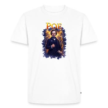 Portrait d’Edgar Allan Poe - T-shirt Premium bio Homme - blanc - Devant - Nico (187cm)
