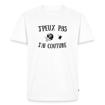 Je Peux Pas J'ai Couture Cadeau - T-shirt Premium bio Homme - blanc - Devant - Nico (187cm)