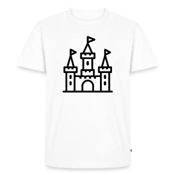 château - T-shirt Premium bio Homme - blanc - Devant - Nico (187cm)