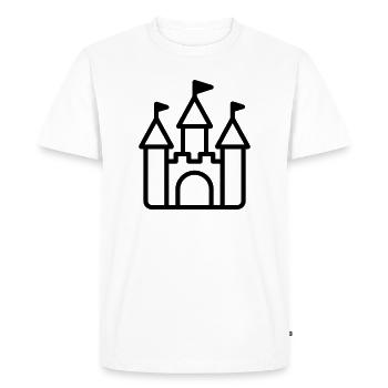 château - T-shirt Premium bio Homme - blanc - Devant - Nico (187cm)