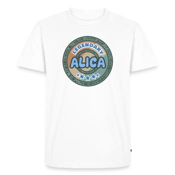Gift for Alica - Men's Premium Organic T-Shirt - white - Front - Nico (187cm)