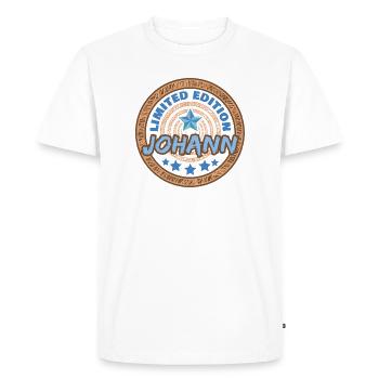 Cadeau pour Johann - T-shirt Premium bio Homme - blanc - Devant - Nico (187cm)