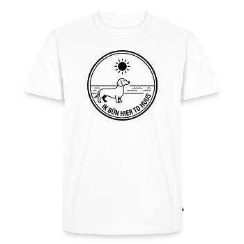 Patrie du nord de l’Allemagne du nord de l’Allemagne à huus - T-shirt Premium bio Homme - blanc - Devant - Nico (187cm)