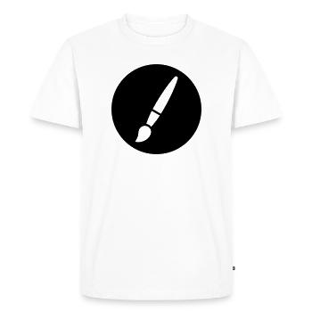 Brush, Painting, Art Symbol - Men's Premium Organic T-Shirt - white - Front - Nico (187cm)