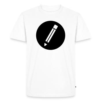 Pencil - Men's Premium Organic T-Shirt - white - Front - Nico (187cm)
