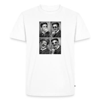 Nikola Vintage Collage - Men's Premium Organic T-Shirt - white - Front - Nico (187cm)