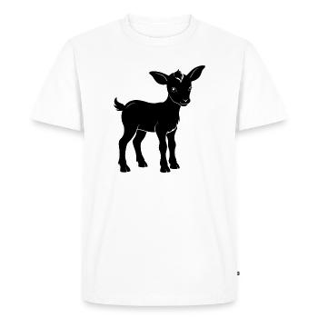Baby Goat - Men's Premium Organic T-Shirt - white - Front - Nico (187cm)