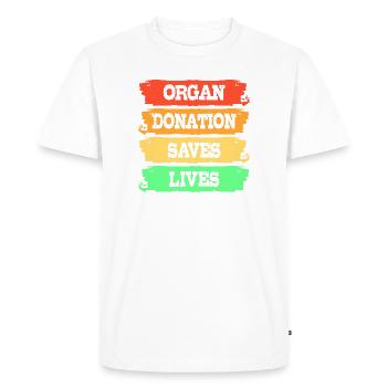 Liver Organ Donor Liver Donation Organ Donor - Men's Premium Organic T-Shirt - white - Front - Nico (187cm)