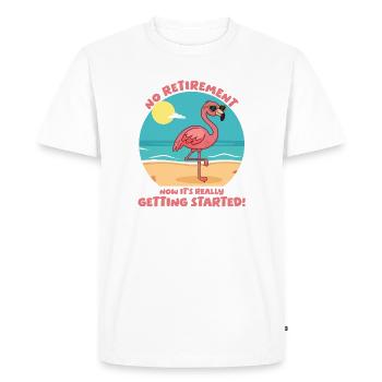 Retirement? Now it's really getting started! - Men's Premium Organic T-Shirt - white - Front - Nico (187cm)