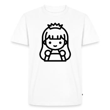 princesse - T-shirt Premium bio Homme - blanc - Devant - Nico (187cm)