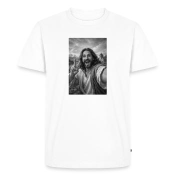 Jesus Christ Self-Portrait - Men's Premium Organic T-Shirt - white - Front - Nico (187cm)