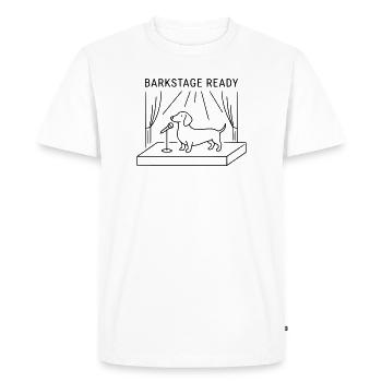 Barkstage Ready Dachshund Dog Stage Festival - Men's Premium Organic T-Shirt - white - Front - Nico (187cm)