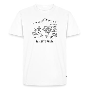 Tailgate Party Dachshund - Men's Premium Organic T-Shirt - white - Front - Nico (187cm)