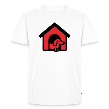 Icône de la niche teckel - T-shirt Premium bio Homme - blanc - Devant - Nico (187cm)