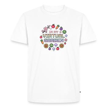 In my Virtual Garden - Cozy Gamer T-Shirt - Men's Premium Organic T-Shirt - white - Front - Nico (187cm)